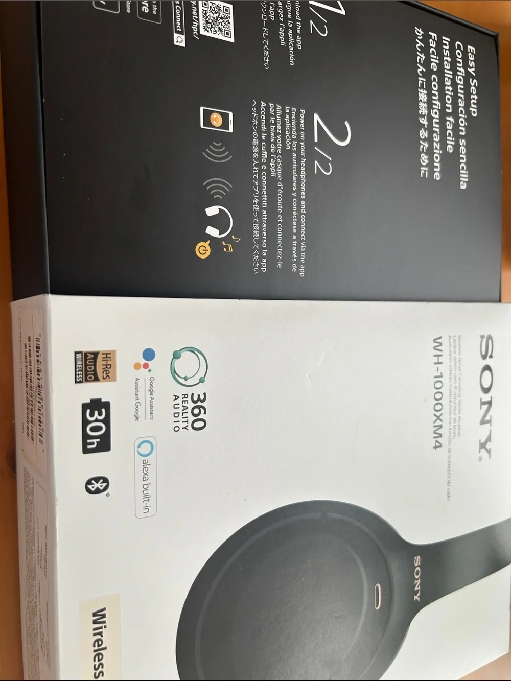 Sony Over-Ear Wireless Headphones in Black with Carrying Case